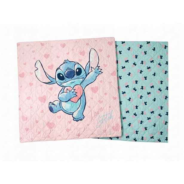 Oboustranný přehoz na postel Disney Stitch 240 x 220 cm.