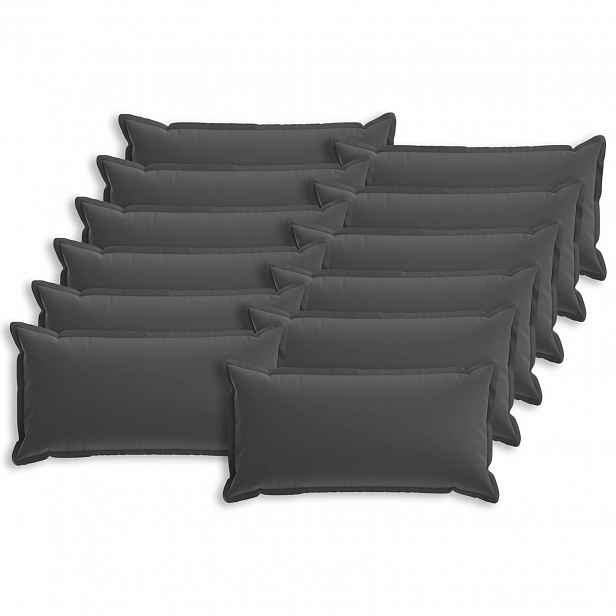vidaXL Povlak na polštář 12 ks HOUTEN Antracitová 40 x 80 cm Polyester