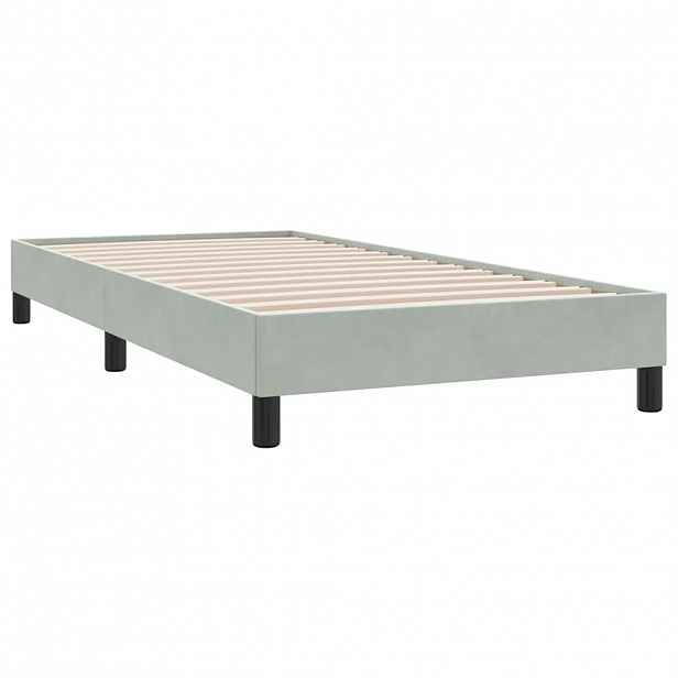 vidaXL Rám postele bez matrace světle šedý 80x210 cm samet