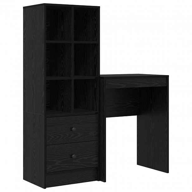 vidaXL Stůl Černý dub 105,5 x 34 x 127 cm 2 ks