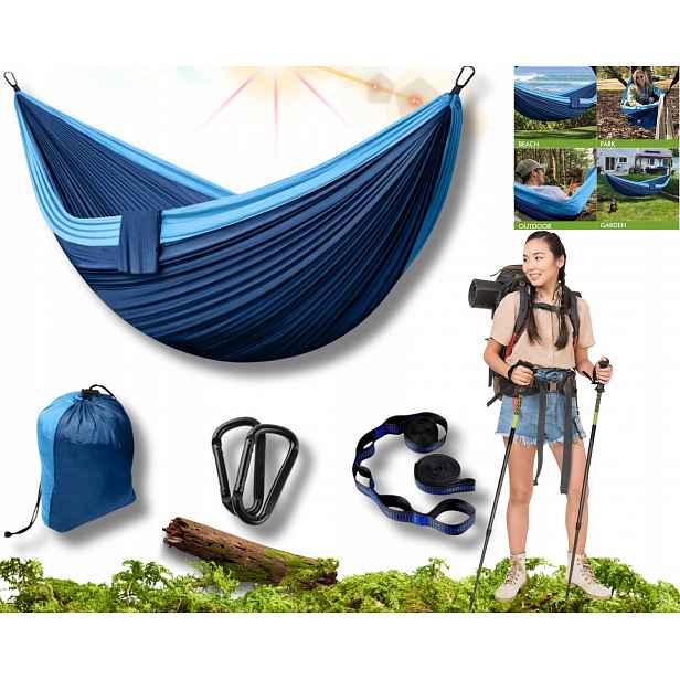 Zahradní Kempingová Houpací Síť Pro Turistiku, Silná, Dvoumístná, Lehká, Přenosná!