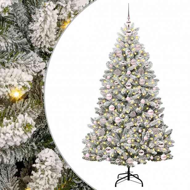 vidaXL Umělý vánoční stromeček 180 cm 300 LED Teplá bílá PVC a ocel