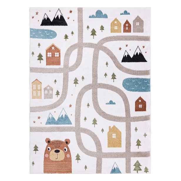 Dětský kusový koberec Fun Polar cream, 80x150, vícebarevná, dětský pokoj, Dywany Łuszczów
