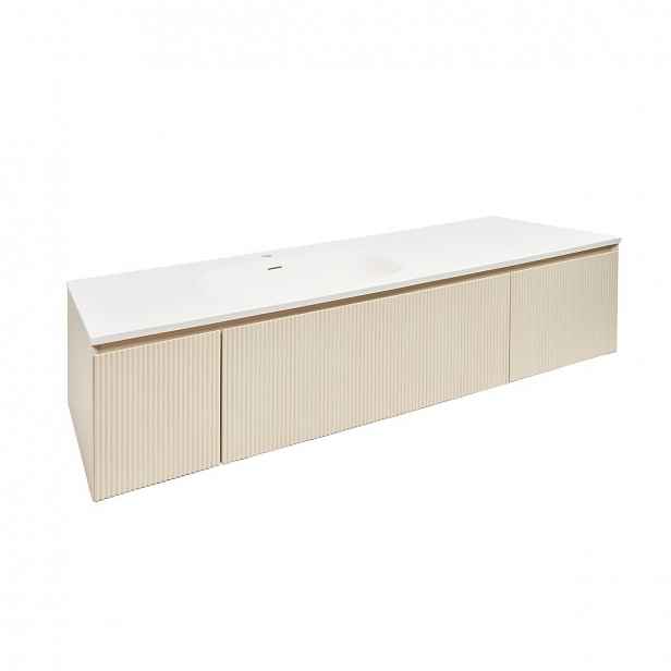 Koupelnová skříňka s umyvadlem Naturel Austen 165x35x52 cm beige mat Naturel Austen165BG