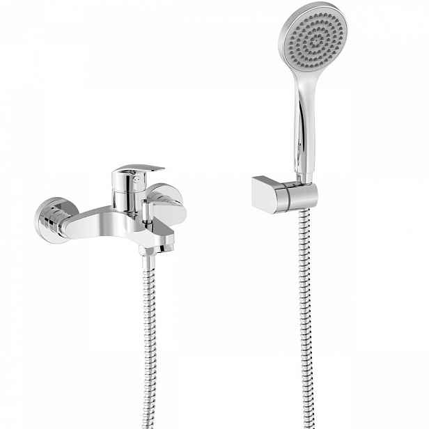 Vanová baterie Tres Base-Tres Plus se sprchovým setem 150 mm chrom 21617010