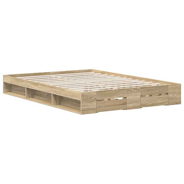 vidaXL Rám postele 2 ks Dub sonoma 120 x 190 cm Kompozitní dřevo