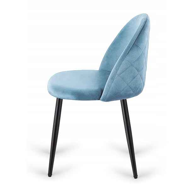 Čalouněná židle Gloria Light Blue Velvet Lugano