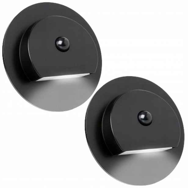 2X Led Schodišťová Lampa 230V, Lampa Na Schody, Senzor Pohybu Soumraku