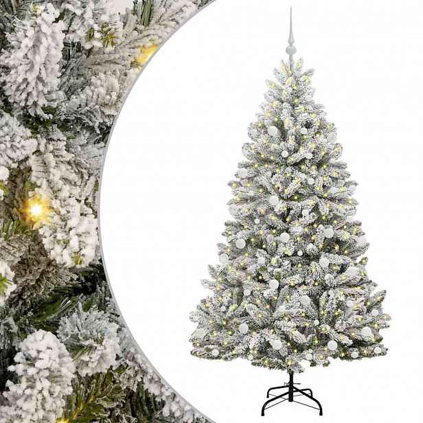 vidaXL Umělý vánoční stromeček 180 cm 300 LED Teplá bílá PVC a ocel