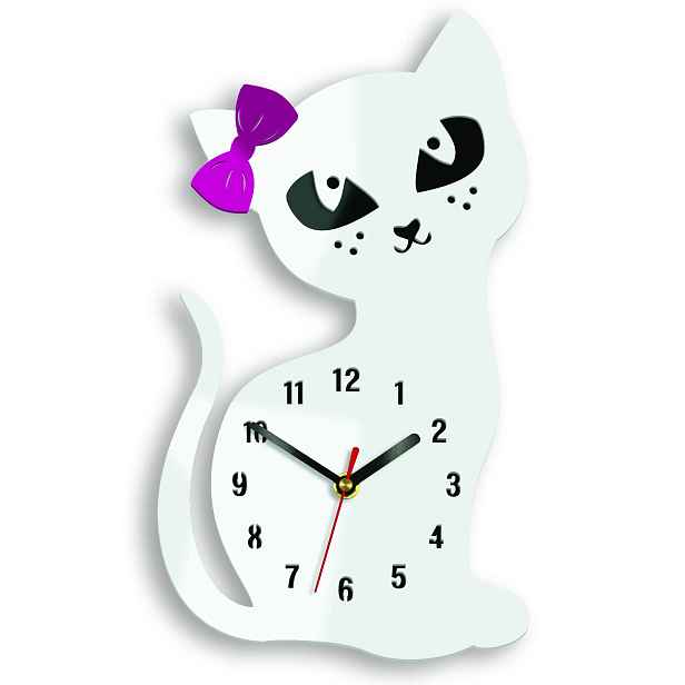 ModernClock Nástěnné hodiny Caty 33 cm bílé