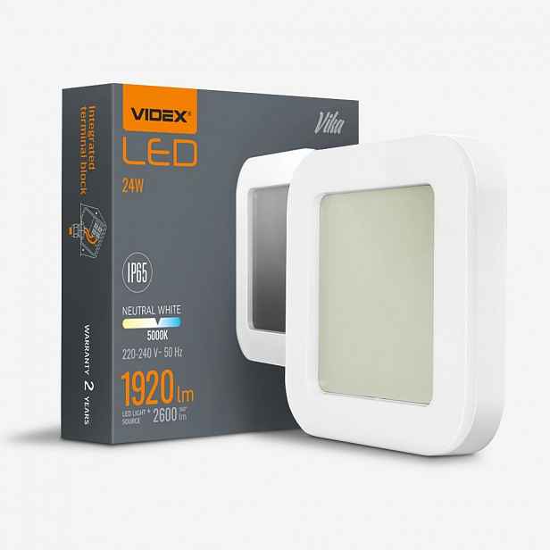Nástěnná lampa stropní svítidlo nástěnná Led lampa Videx 24W 1920 lm IP65 32 cm