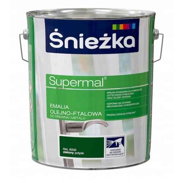 Śnieżka Supermal Olejová ftalátová barva Zelená Ral 6002 Lesk 10L