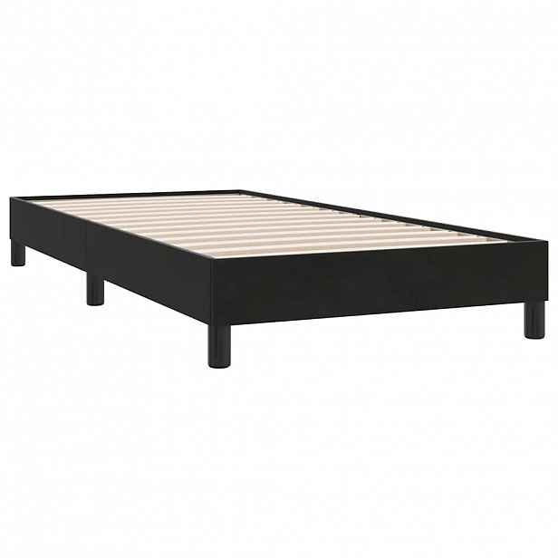 vidaXL Rám postele bez matrace černý 80x210 cm samet