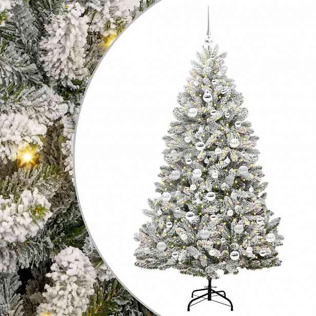 vidaXL Umělý vánoční stromeček 180 cm 300 LED Teplá bílá PVC a ocel