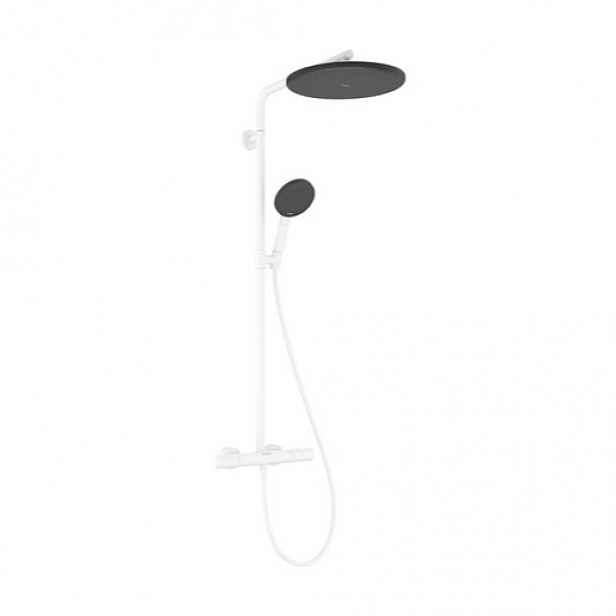 Hansgrohe Raindance Alive S Puro sprchový systém s termostatickou baterií matná bílá 24594700