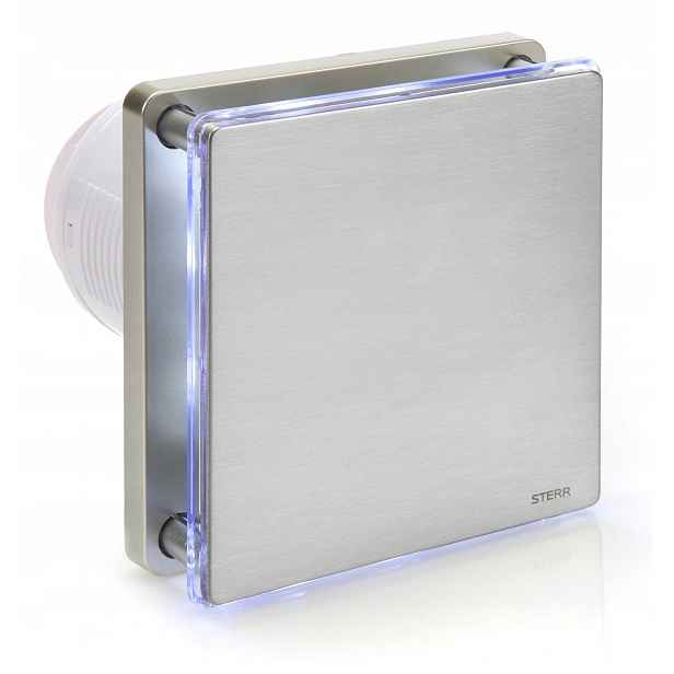 Sterr BFS100LT-S Koupelnový ventilátor 100 mm, Led časovač, stříbrný