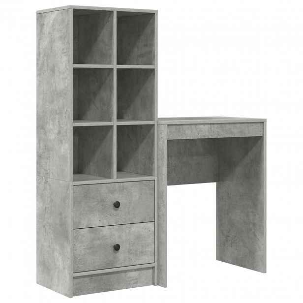vidaXL Stůl Betonově šedá 105,5 x 34 x 127 cm 2 ks