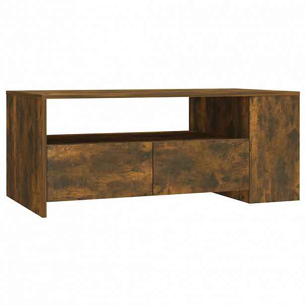 vidaXL Konferenční stolek kouřový dub 102x55x42 cm kompozitní dřevo