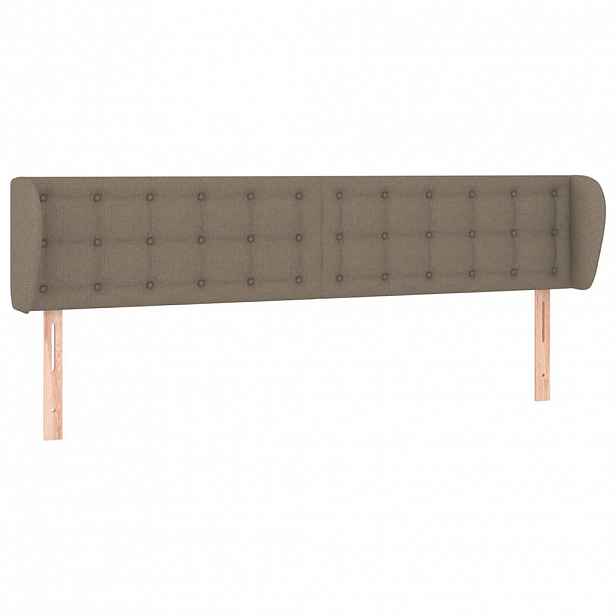 vidaXL Čelo postele typu ušák taupe 163x23x78/88 cm textil