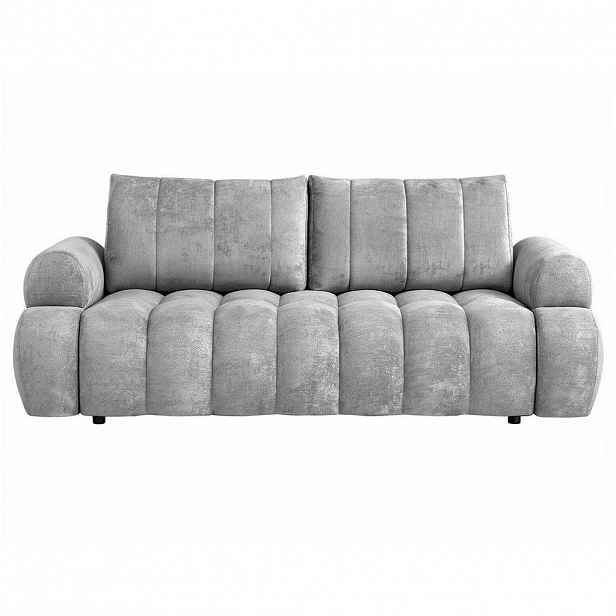 Beautysofa ROZKLÁDACÍ POHOVKA Mavi, 3místná s funkcí spaní, ložná plocha 195x145 cm, světle šedá