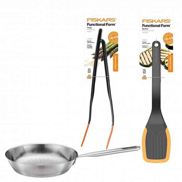 Fiskars Kuchyňská sada Stěrka na vaření Kleště na smažení