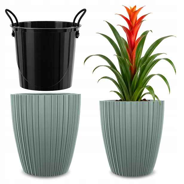 Květináč Květináč 40cm Obal Na Květináč Vložka Do Květináče Plastový Zelený