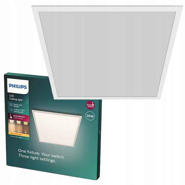 Led panel 60x60 36W 3300lm 2700K SceneSwitch Bílý dotykový Philips