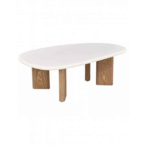 Nízký konferenční stolek Alpen ecru, dub 130 cm