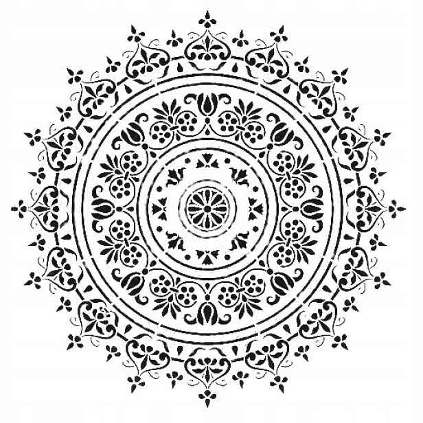 Omítací Šablona LuxBud Mandala 2 92 x 92 cm Opakovaně použitelná