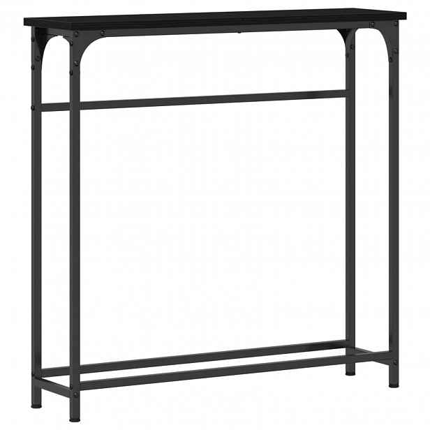 vidaXL Konzolový stolek Černý dub 75 x 19,5 x 75 cm Kompozitní dřevo