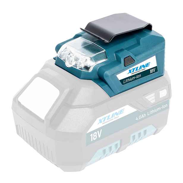XTline Nabíječka s LED svítidlem 18V XT102795