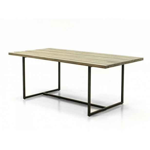 Jídelní stůl z akáciového dřeva Livin Hill Flow, 100 x 200 cm