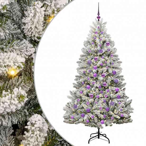 vidaXL Umělý vánoční stromeček 180 cm 300 LED Teplá bílá PVC a ocel