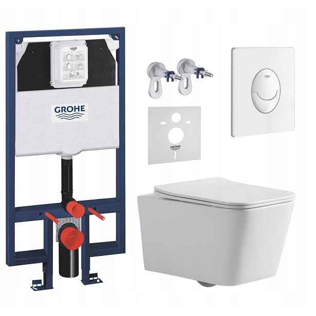 7v1 Sada Wc, Stelaz Grohe Slim Wc Mísa Imprese Tornado Tlačítko