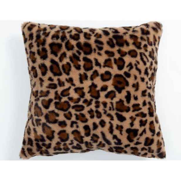 Dekorační polštář Fashion Leopard 45x45 cm, hnědý