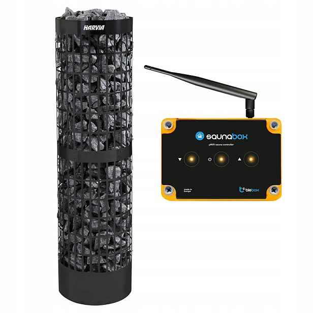 Kamna Harvia Cilindro Pro PC100E/135E Black steel ovladač SaunaBox Pro