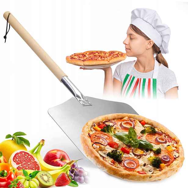 Lopata Na Pizzu Skládací Zásuvka Podnos Nerezová Ocel Inox Profesionální XXL