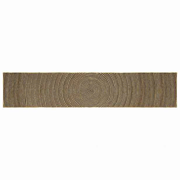 vidaXL Koberec do oblasti Černá 60 x 400 cm juta