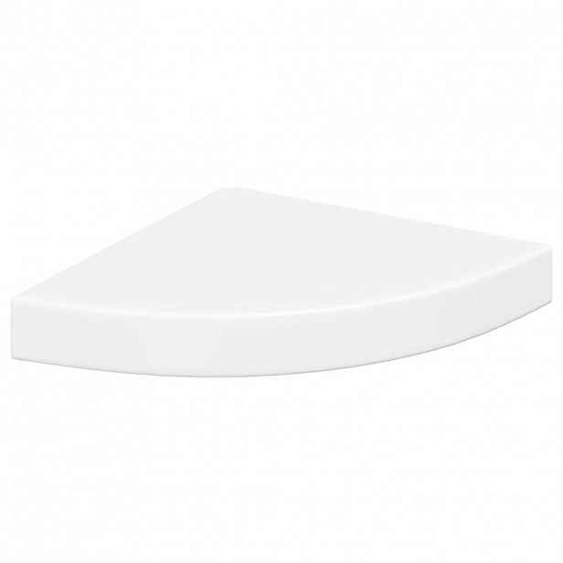 vidaXL Plovoucí rohová police bílá 25 x 25 x 3,8 cm MDF