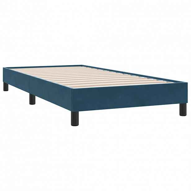 vidaXL Rám postele bez matrace tmavě modrý 80x210 cm samet