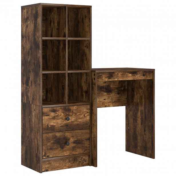 vidaXL Stůl Kouřový dub 105,5 x 34 x 127 cm 2 ks