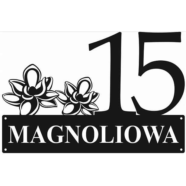 Číslo Na Dům 80 cm Tabule Adresa Ocel 2 mm Magnoliová ul.