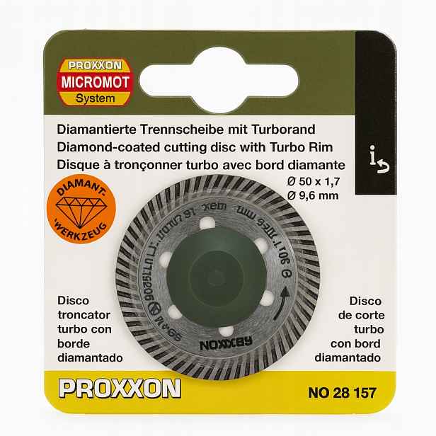 Diamantový řezný kotouč s Turbo Rim okrajem, 50 mm, 1,7 x 9,6 mm