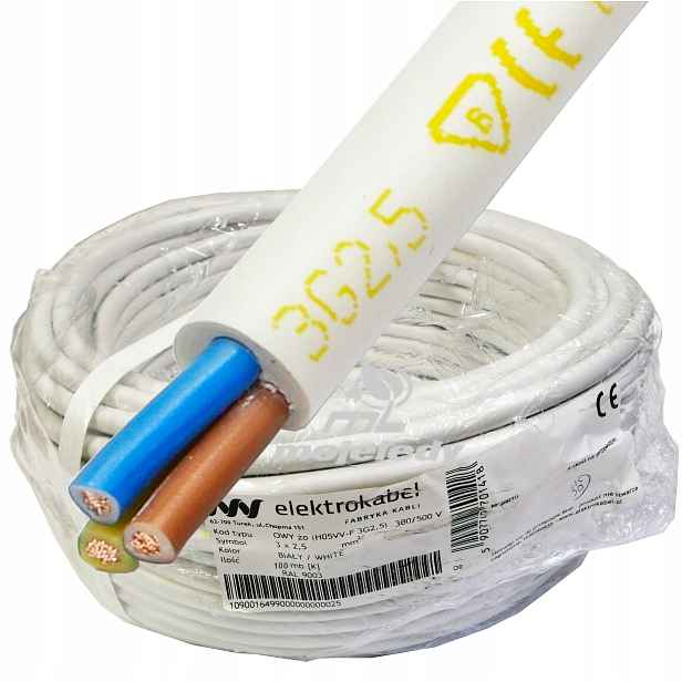 Kabel 3x2,5 mm kulatý dílenský kabel 100 m