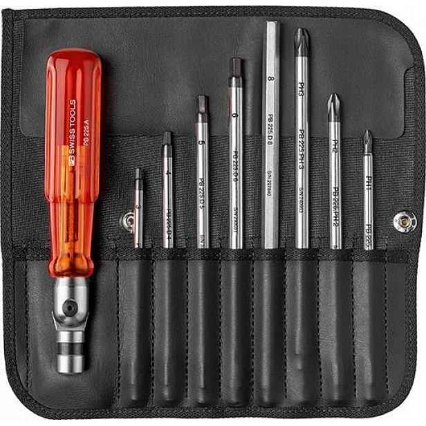 Sada vyměnitelných trnů s šroubovákem Pb 227. Classic Pb Swiss Tools