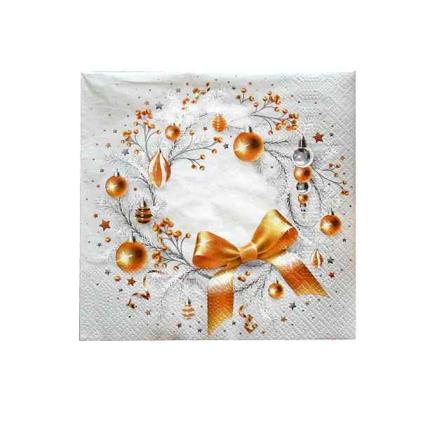 TORO UBROUSKY VÁNOČNÍ ZLATÝ VĚNEC 3VRSTVÉ 33X33CM
