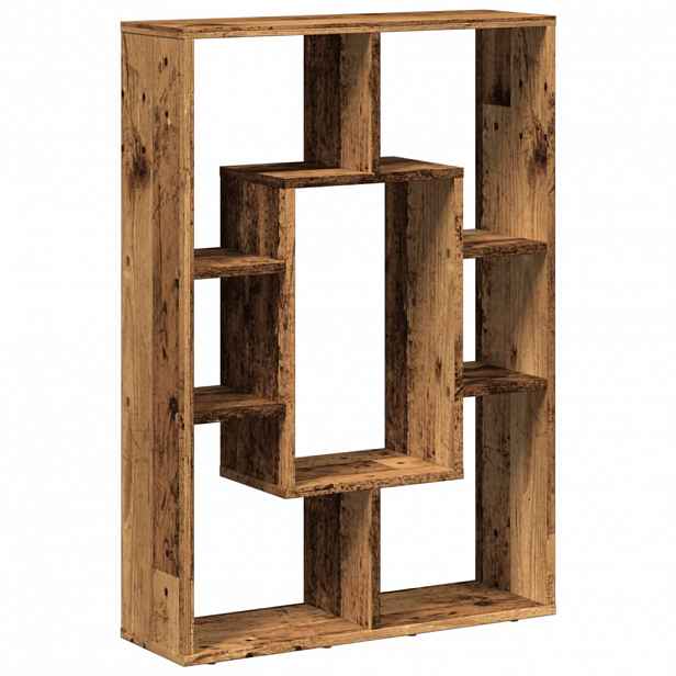 vidaXL Knihovna old wood 63 x 20 x 90 cm kompozitní dřevo