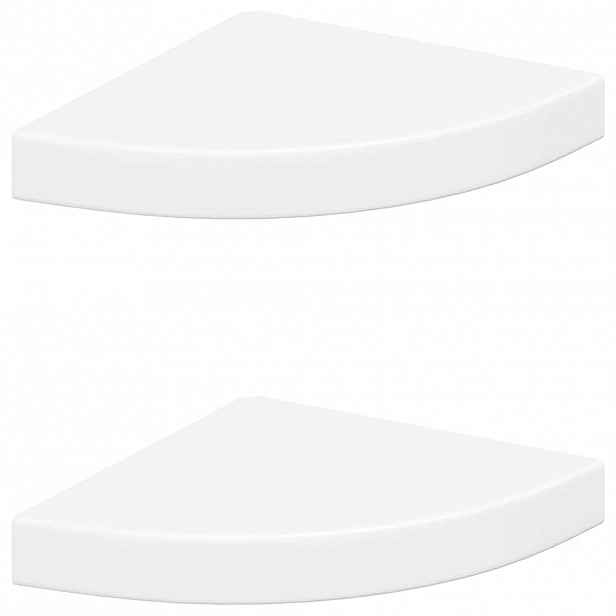vidaXL Plovoucí rohové police 2 ks bílé 25 x 25 x 3,8 cm MDF