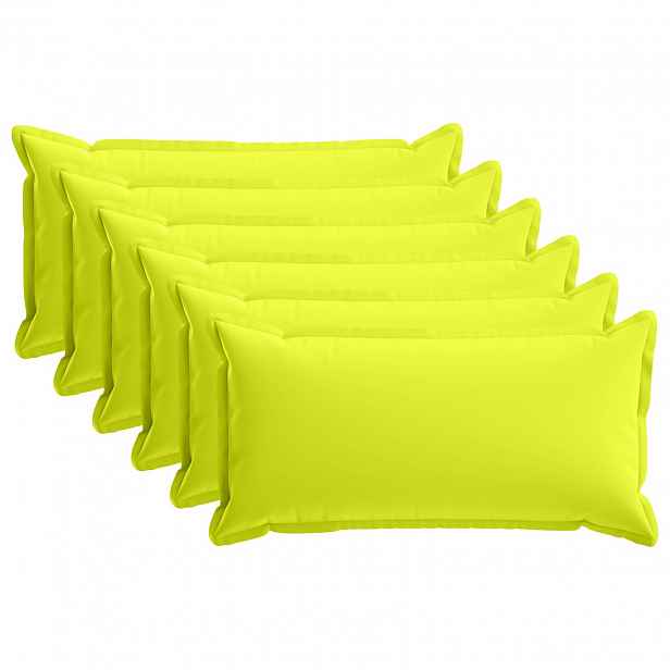 vidaXL Povlak na polštář 6 ks HOUTEN Jasně zelená 40 x 80 cm Polyester