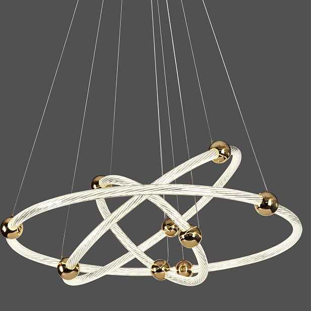 závěsné stropní svítidlo Led Lustr Dálkový Ovladač Ringi 20+40+60 cm bílá do obývacího pokoje